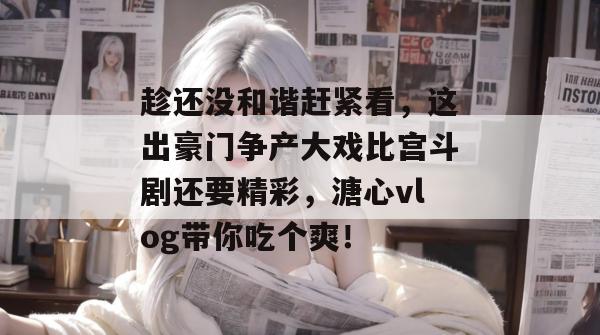 趁还没和谐赶紧看,这出豪门争产大戏比宫斗剧还要精彩,溏心vlog带你吃个爽!